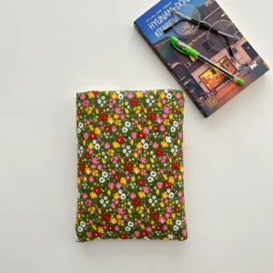 Cepli Çıtır Çiçekli Kumaş Kitap Kılıfı Yeşil - Görsel 6