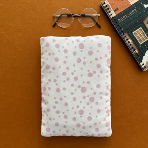 Pembe Puantiyeli Cepli Kumaş Kitap Kılıfı - Görsel 4